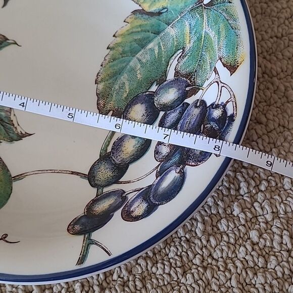 PIER 1 MACINTOSH Earthenware Angleterre Fruit Round Dinner Plate and stand home - Picture 8 of 16
